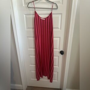 Natalie Martin Heather Maxi Dress Puglia Pink Stripe L